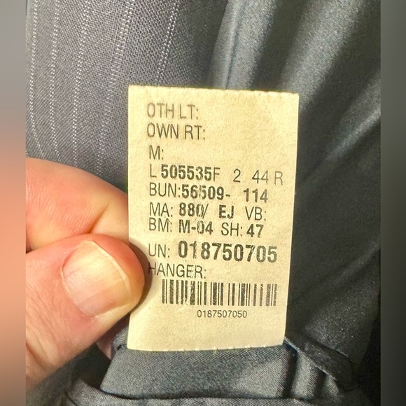 Ralph Ralph Lauren Blazer Jacket Men's 44R Navy Blue Classic Stripe - Picture 12 of 12